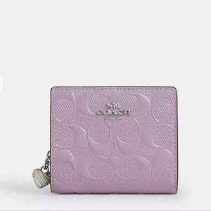 Coach Snap Small Wallet In Signature Leather